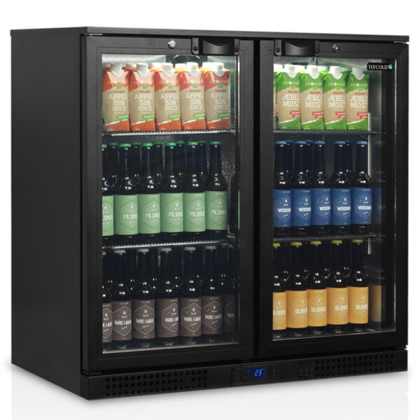 Barkoelkast | SERIE BA | Energiezuinig | 190L | Zwart | +2°C/+10°C | Geforceerd | Draaideuren | 900x520x870(h)mm