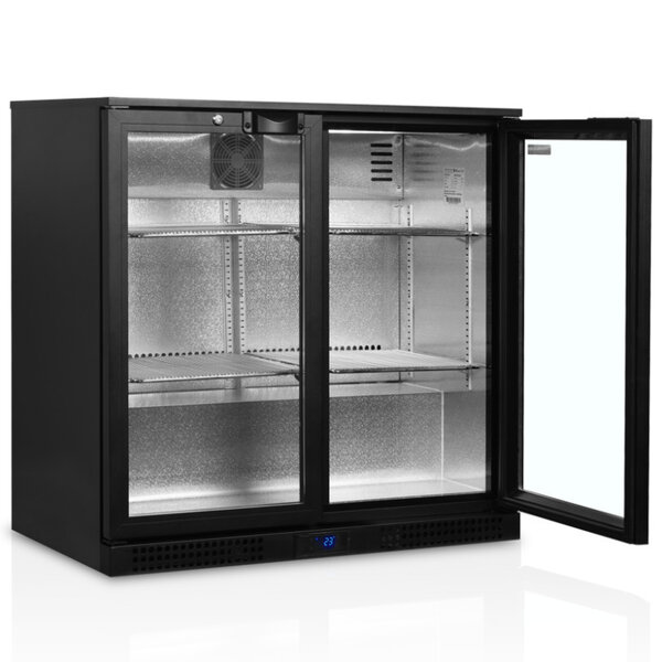 Barkoelkast | SERIE BA | Energiezuinig | 190L | Zwart | +2°C/+10°C | Geforceerd | Draaideuren | 900x520x870(h)mm