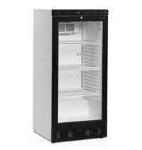 Tefcold Drankenkoeling | SERIE SCU | 215L | Wit/Zwart | +2°C/+10°C | Statisch + Ventilator | Wielen | 595x640x1315(h)mm