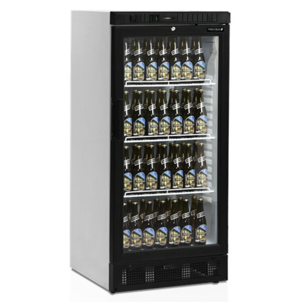 Drankenkoeling | SERIE SCU | Laag Model | 215L | Wit/Zwart | +2°C/+10°C | Statisch + Ventilator | Wielen | 595x640x1315(h)mm
