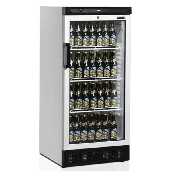Drankenkoeling | SERIE FS | Laag Model | 215L | Wit/Zwart | +2°C/+10°C | Statisch + Ventilator | Wielen | 595x640x1315(h)mm