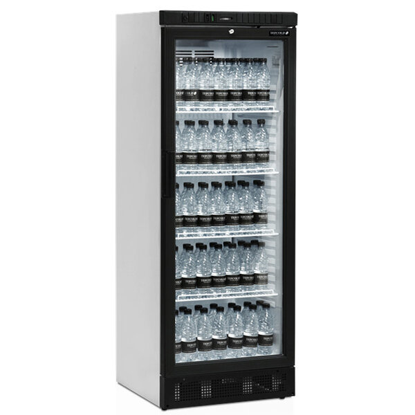 Drankenkoeling | SERIE SCU | 290L | Wit/Zwart | +2°C/+10°C | Statisch + Ventilator | Wielen | 595x640x1635(h)mm