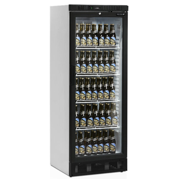 Drankenkoeling | SERIE SCU | 290L | Wit/Zwart | +2°C/+10°C | Statisch + Ventilator | Wielen | 595x640x1635(h)mm