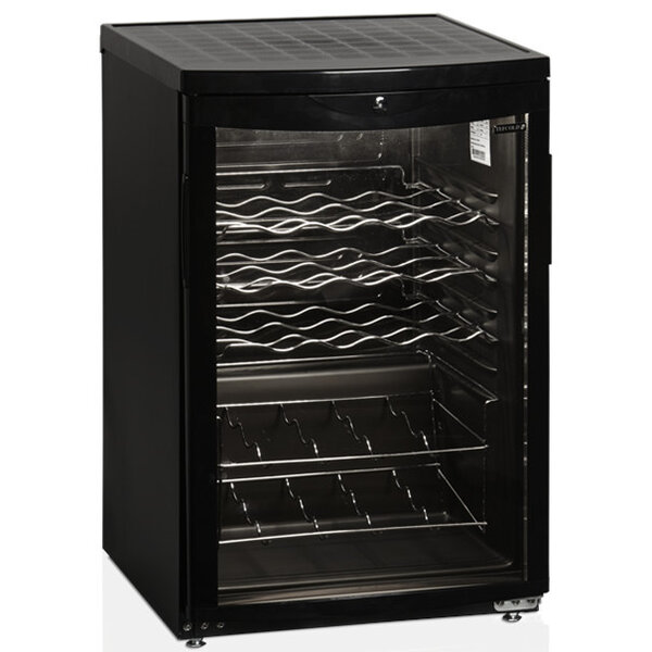 Wijnkoelkast | 92L (22x 75cl) | Zwart | 1 Zone | +2°C/+10°C | Statisch + Ventilator | 503x567x775(h)mm