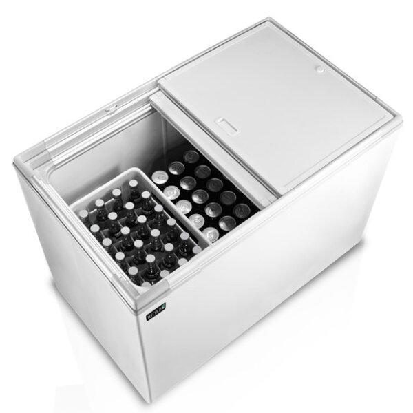 Koelkist | Wit | 250L | +1°C/+8°C | Statisch | Schuifdeksel (Dicht) | Wielen (Geremd) | 1025x625x1000(h)mm