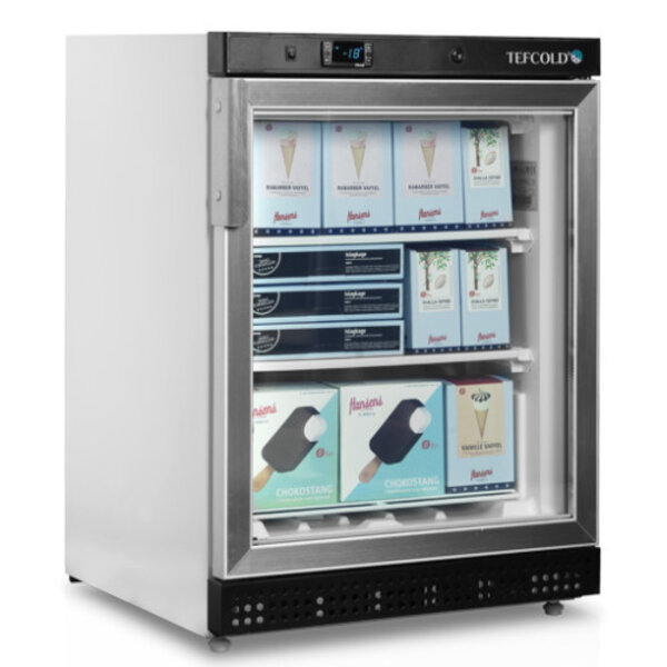 Vrieskast | SERIE U | 200L | Wit/Zwart | -10°C/-24°C | Statisch | Wielen | 600x585x855(h)mm