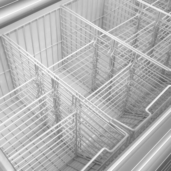 Supermarkt Vrieskist | 450L | Grijs/Wit | -15°C/-21°C | Statisch | Schuifdeksels | 2 Etages | 1210x790x1213h)mm