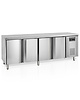 Tefcold Koelwerkbank | 480L | 4 Deuren | -2°C/+10°C | Geforceerd | 0.3kW | Werkblad Afneembaar | 2230x600x880(h)mm 