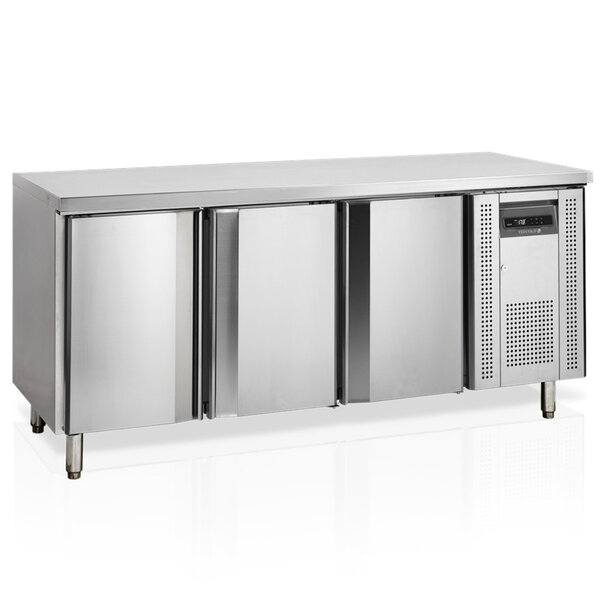 Vrieswerkbank | 360L | 3 Deuren | -10°C/-20°C | Geforceerd | Werkblad Afneembaar | 1795x600x880(h)mm