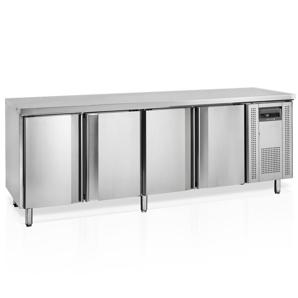 Vrieswerkbank | 480L | 4 Deuren | -10°C/-20°C | Geforceerd | Werkblad Afneembaar | 2230x600x880(h)mm