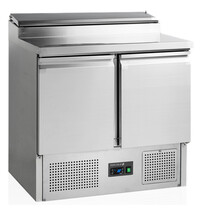 Tefcold Saladette | G-LINE | 228L | 2 Deuren (1/1 GN) | Boven 5x 1/6 GN | +2°C/+10°C | Statisch + Ventilator | 900x700x850/950(h)mm 