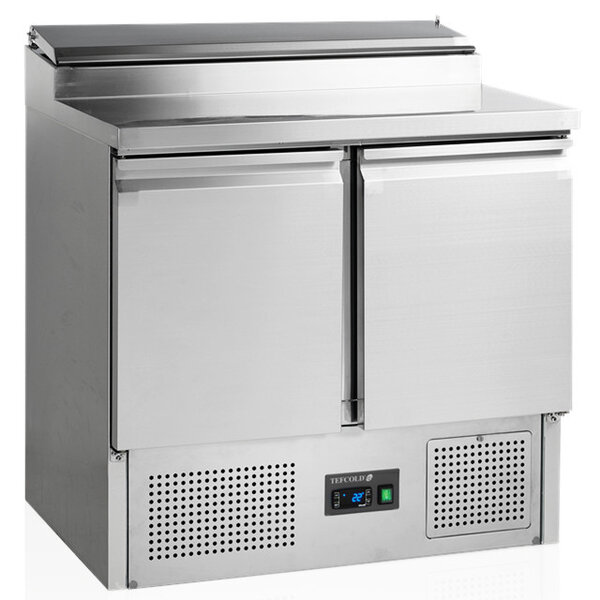 Saladette | G-LINE | 228L | 2 Deuren (1/1 GN) | Boven 5x 1/6 GN | +2°C/+10°C | Statisch + Ventilator | 900x700x850/950(h)mm