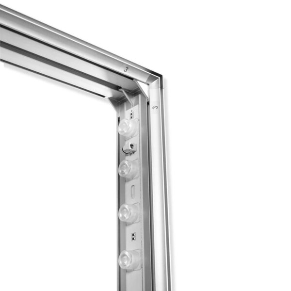 LED-Frame | BOX | Aluminium | Dubbelzijdig | 100W (230V) | Modulair | 1000x80x2300(h)mm