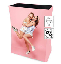 Luxus LED-Counter | PRESTON | Inklapbaar (Automatisch) | 230V | Rondom Beprintbaar | Incl. Draagtas | 780x380x990(h)mm 