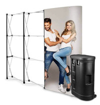 Luxus Beurswand | POP UP | Opvouwbaar | Incl. Wandpanelen + Rolkoffer | 2740x310x2300(h)mm