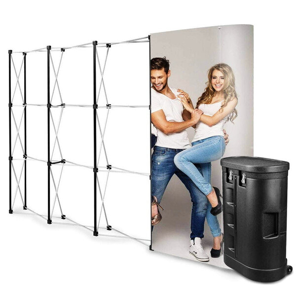 Beurswand | POP UP | Opvouwbaar | Incl. Wandpanelen + Rolkoffer | 3430x310x2300(h)mm