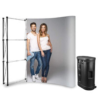 Luxus Beurswand | POP UP ARC | Opvouwbaar | Incl. Wandpanelen + Rolkoffer | 2700x680x2300(h)mm