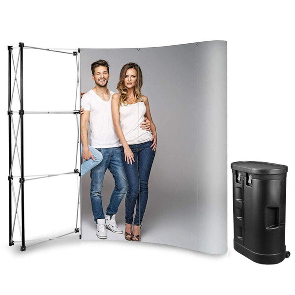 Beurswand | POP UP ARC | Opvouwbaar | Incl. Wandpanelen + Rolkoffer | 2700x680x2300(h)mm