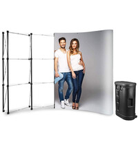 Luxus Beurswand | POP UP ARC | Opvouwbaar | Incl. Wandpanelen + Rolkoffer | 3200x950x2300(h)mm 
