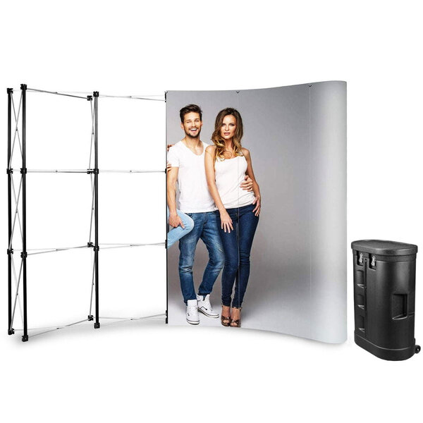 Beurswand | POP UP ARC | Opvouwbaar | Incl. Wandpanelen + Rolkoffer | 3200x950x2300(h)mm