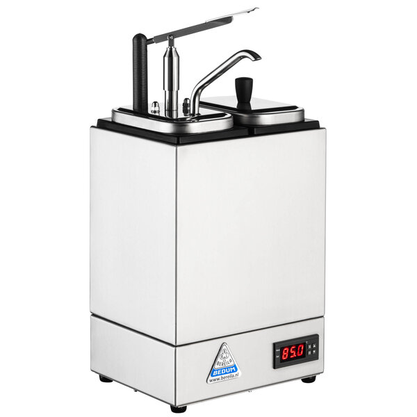 Verwarmde Sausdispenser | RVS | 2 NEOdis Dispensers (2x 3L) | ≤ 85°C | Instelbare Porties | 245x200x330(h)mm