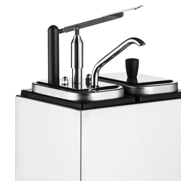 Verwarmde Sausdispenser | RVS | 2 NEOdis Dispensers (2x 3L) | ≤ 85°C | Instelbare Porties | 245x200x330(h)mm