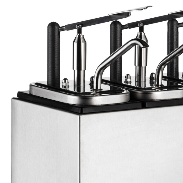Verwarmde Sausdispenser | RVS | 3 NEOdis Dispensers (3x 3L) | ≤ 85°C | Instelbare Porties | 370x200x330(h)mm