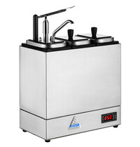 Bereila Verwarmde Sausdispenser | RVS | 1 NEOdis Dispenser + 2 Containers (3x 3L) | ≤ 85°C | Instelbare Porties | 370x200x330(h)mm
