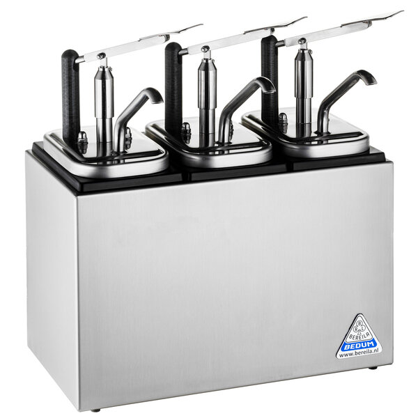 Sausdispenser | RVS | 4 NEOdis Dispensers (4x 3L) | Instelbare Porties | 490x200x235(h)mm
