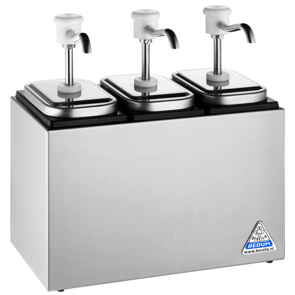 Sausdispenser | RVS | 3 BCMK Dispensers (3x 3L) | 370x200x235(h)mm