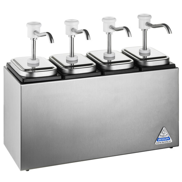 Sausdispenser | RVS | 4 BCMK Dispensers (4x 3L) | 490x200x235(h)mm