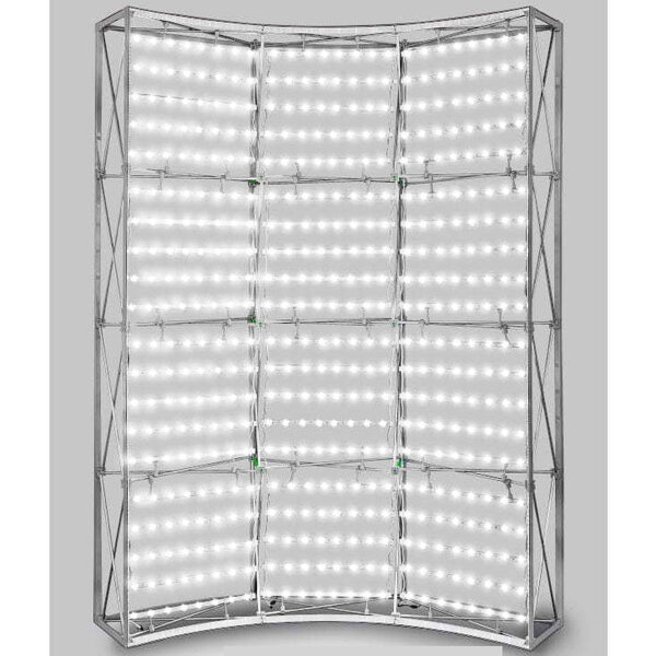 Beurswand | PRESTON ARC | Opvouwbaar | Dubbelzijdig | Incl. Draagtas | Optioneel Interne Verlichting | 2200x3000(h)mm