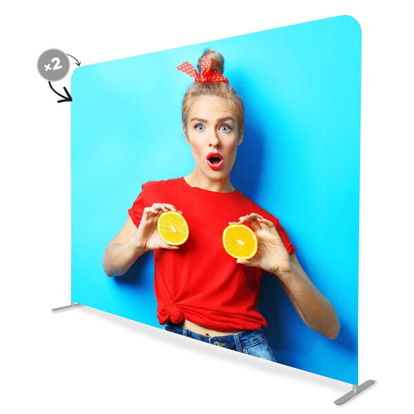 Beurswand | ATLANTIS | Dubbelzijdig | Incl. Draagtas | 2500x400x2250(h)mm