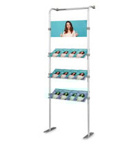 Luxus Schappensysteem | ATLANTIS | 3 Brochurehouders + Infopaneel | 750x310x2250(h)mm