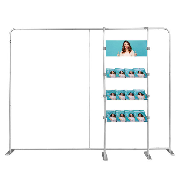 Schappensysteem | Luxus ATLANTIS Beurswanden | 3 Brochurehouders + Infopaneel | 750x310x2250(h)mm