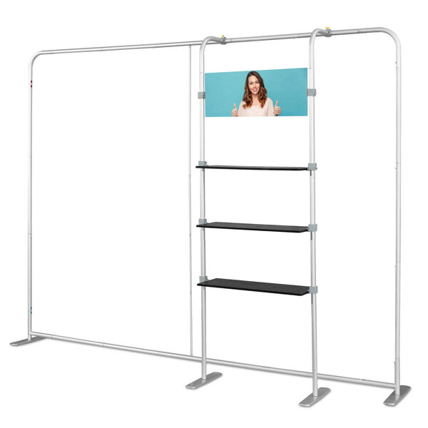 Schappensysteem | ATLANTIS | 3 Vlakke Schappen + Infopaneel | 750x310x2250(h)mm