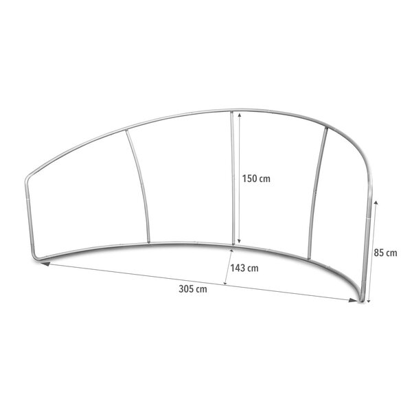 Beurswand | ATLANTIS CONFERENCE | Dubbelzijdig | Incl. Roltas | 3050x1430x1500(h)mm