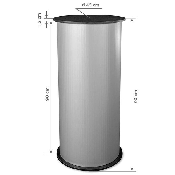 Counter | PROMO | Demonteerbaar | Rondom Beprintbaar | Incl. Draagtas | Ø450x930(h)mm