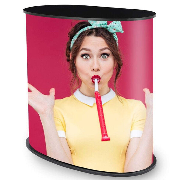 Counter | PROMO | Demonteerbaar | Voor-/Zijkanten Beprintbaar | Interne Schappen | Incl. Draagtas | 910x460x930(h)mm