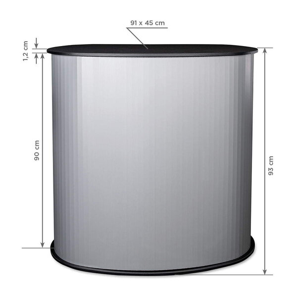 Counter | PROMO | Demonteerbaar | Voor-/Zijkanten Beprintbaar | Interne Schappen | Incl. Draagtas | 910x450x930(h)mm