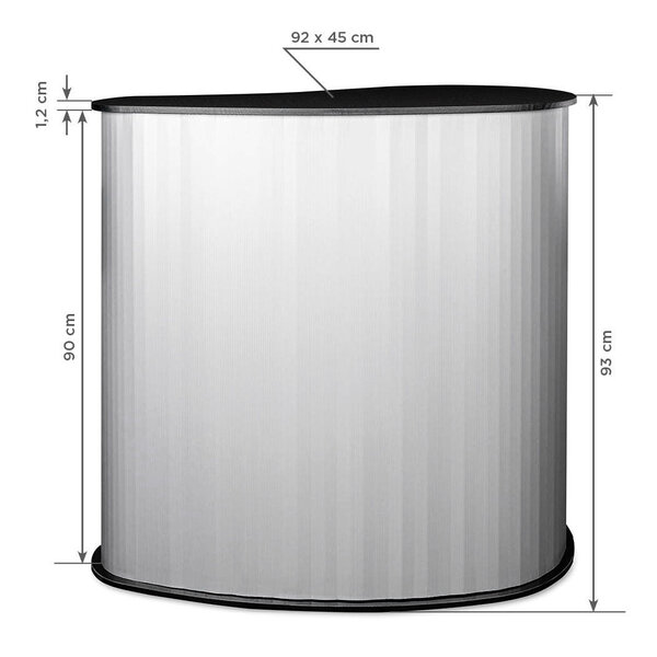 Counter | PROMO | Demonteerbaar | Voor-/Zijkanten Beprintbaar | Incl. Draagtas | 920x450x930(h)mm