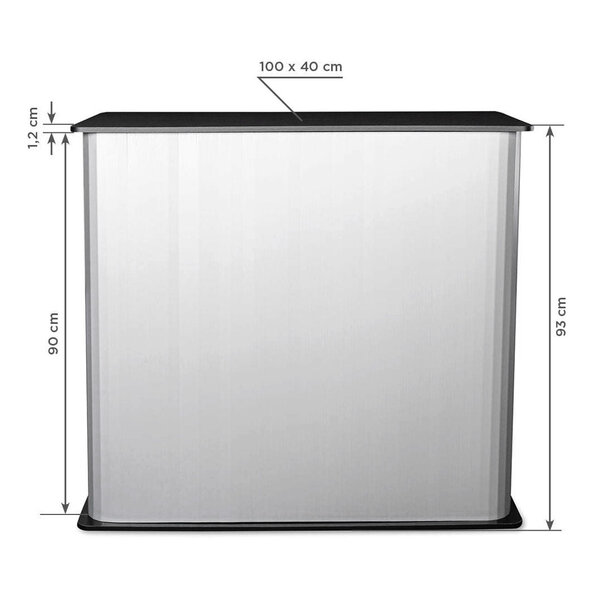 Counter | PROMO | Demonteerbaar | Voor-/Zijkanten Beprintbaar | Incl. Draagtas | 1000x400x930(h)mm