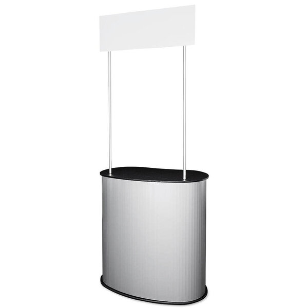 Counter + Banner | PROMO | Demonteerbaar | Voor-/Zijkanten Beprintbaar | Incl. Draagtas | 910x450x930/2220(h)mm