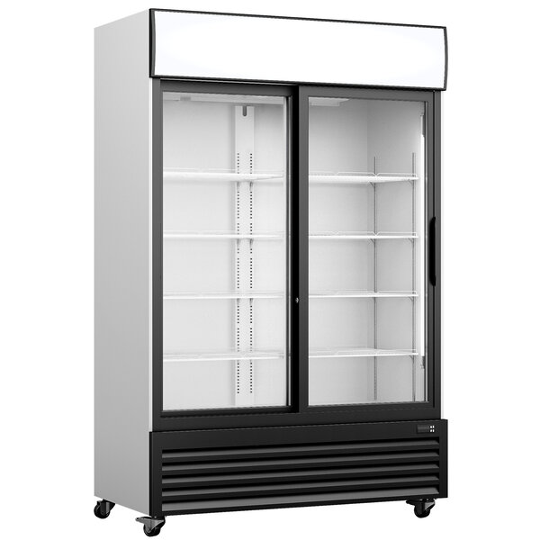 Koelkast | 706L | Zwart/Wit | +1°C/+10°C | Statisch + Ventilator | Schuifdeuren | Wielen (Geremd) | 1120x610x1973(h)mm