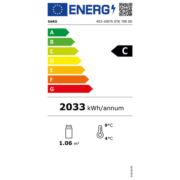 Koelkast | 706L | Zwart/Wit | +1°C/+10°C | Statisch + Ventilator | Schuifdeuren | Wielen (Geremd) | 1120x610x1973(h)mm