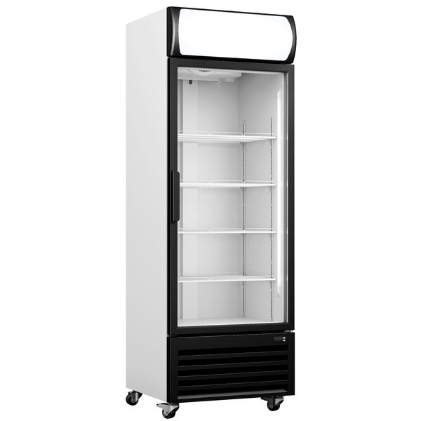 Koelkast | 370L | Zwart/Wit | +1°C/+10°C | Statisch + Ventilator | Wielen (Geremd) | 610x610x1973(h)mm