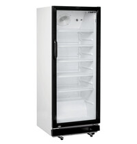 Saro Drankenkoeling | 310L | Zwart/Wit | 0°C/+10°C | Statisch + Ventilator | Wielen | 620x635x1562(h)mm