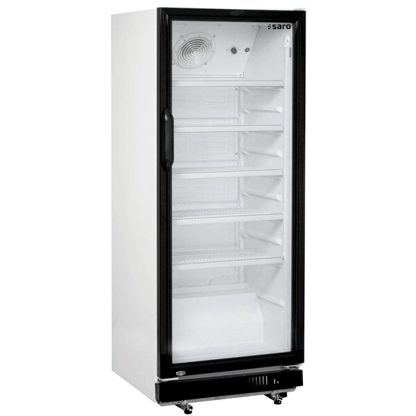 Drankenkoeling | 310L | Zwart/Wit | 0°C/+10°C | Statisch + Ventilator | Wielen | 620x635x1562(h)mm