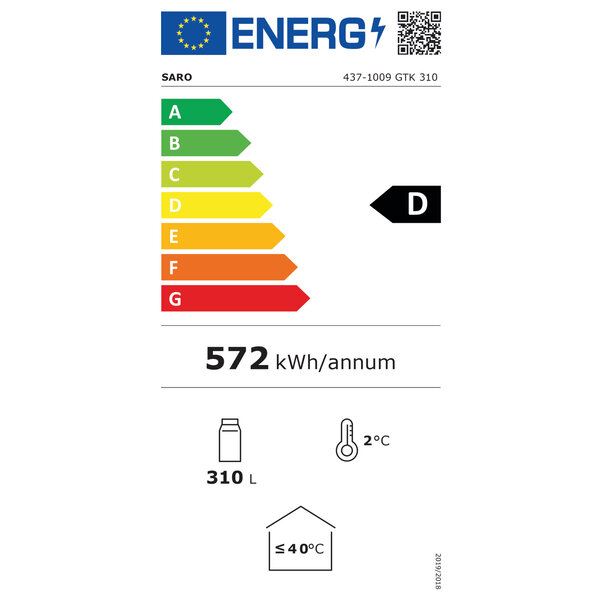 Drankenkoeling | 310L | Zwart/Wit | 0°C/+10°C | Statisch + Ventilator | Wielen | 620x635x1562(h)mm