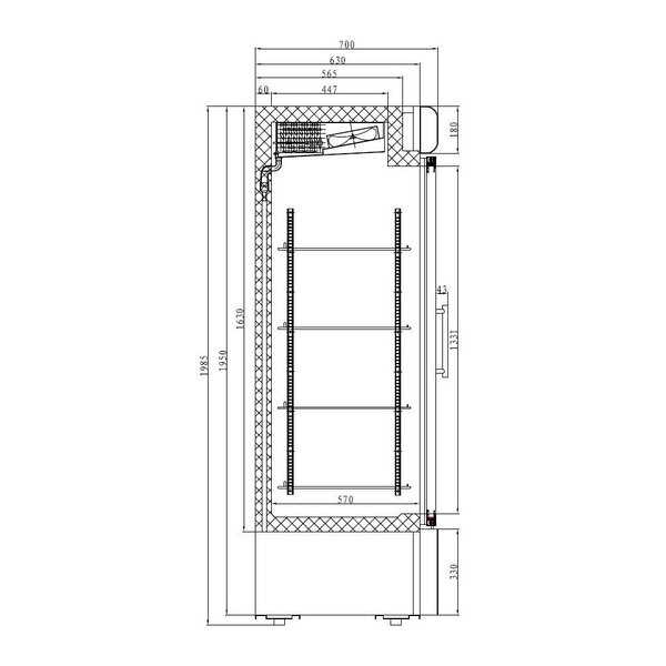 Vrieskast | 920L | Wit | -18°C/-24°C | Geforceerd | Klapdeuren | 1370x720x1990(h)mm